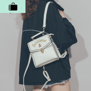 韩版定型小双肩包女斜挎包2020新款多用百搭时尚ins超火迷你背包NEW LAKE