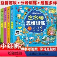 左右脑思维训练2-6岁(四册)全套 [正版]左右脑思维训练智力大开发书2-3-4-5-6岁幼儿园小中大班全脑开发游戏书儿