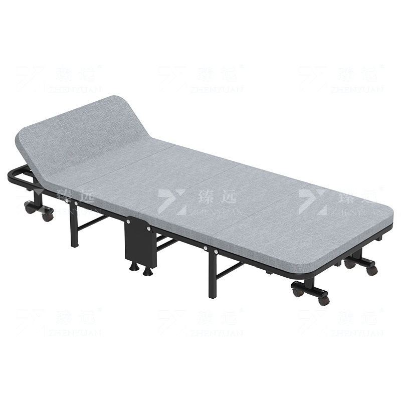臻远ZY4073108单人午休床办公室折叠床四折行军床80宽床头可调节