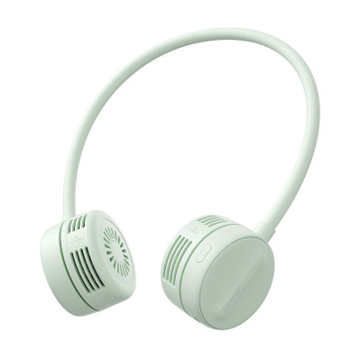 (苏宁集采)几素小风扇挂脖便携式无叶电风扇 FA25(浅绿浅灰随机发货)