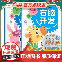 爱德少儿 左右脑开发5~6岁2册 儿童潜能开发左右脑训练5-6岁益智游戏儿童思维逻辑专注力训练书籍