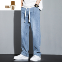 YANXU青少年13岁夏季薄款14裤子男15初中高中学生16大童直筒男孩牛仔裤
