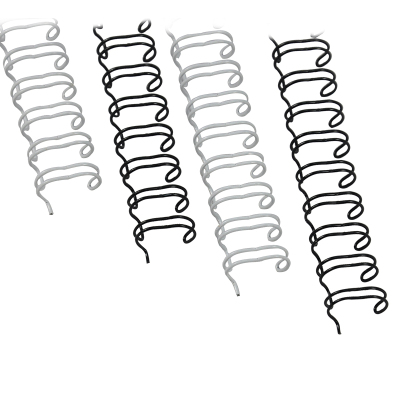 优玛仕15.9mm装订双线圈铁圈办公DIY铁环台历装订机铁圈耗材配件黑50支/盒