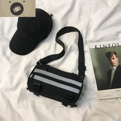 男士斜挎包ins潮牌百搭小包街头潮流休闲小挎包女学生个性单肩包艾狄伊娃斜挎包男