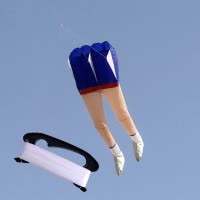 风筝新款软体风筝成人3D充气立体风筝大型风筝网红风筝创意 三维工匠 红色裙子+100米线板