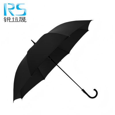 锐远晟 8骨晴雨两用黑胶款勾柄长柄伞 RYS-YS-G2黑胶礼盒款 /把