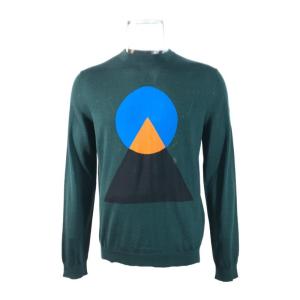 高田贤三(Kenzo)羊毛针织男款圆领长袖运动卫衣饰图案休闲套头衫