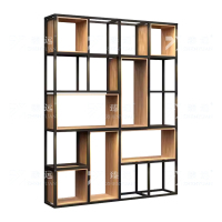 臻远ZY-SNJ-09置物架办公室隔断展示架落地多层书架客厅铁艺收纳架