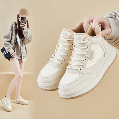 冬季加绒小白鞋新款韩版ins女学生厚底运动板鞋休闲保暖_3_138