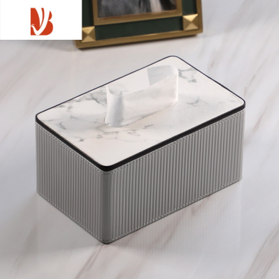 三维工匠抽纸盒家用客厅创意轻奢风2023新款桌面高级感餐桌餐巾纸巾盒 银灰色罗马柱纸巾盒 小号