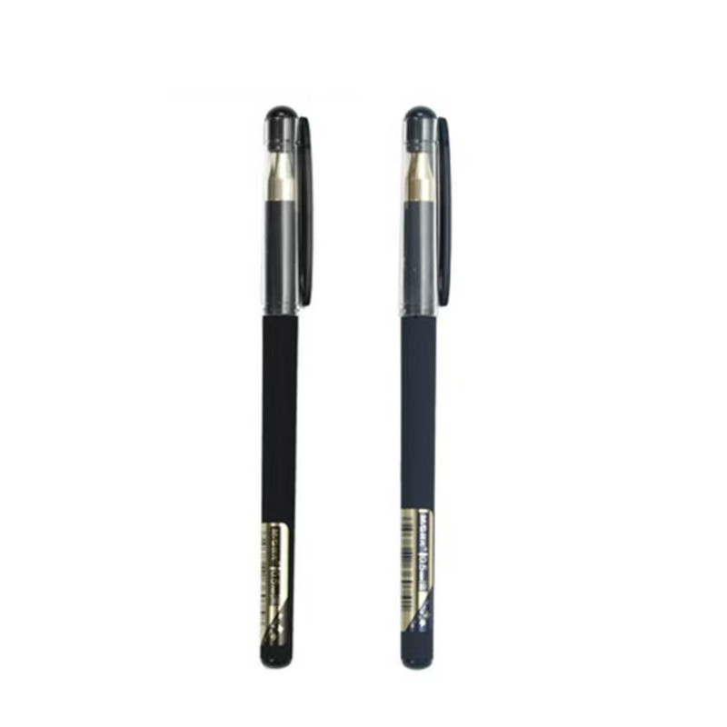晨光(M&G)A4002黑金系列中性笔全针管碳素黑色磨砂杆考试水笔办公签字笔 0.5黑色12支装