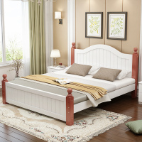 新品 1.8米床简约现代主卧实木床1.5米双人床1.2米经济型单人床欧式床