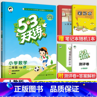 53天天练二年级下册数学(人教版) 小学二年级 [正版]2023秋新版 小学53天天练二2年级上册下册同步训练语文数学全
