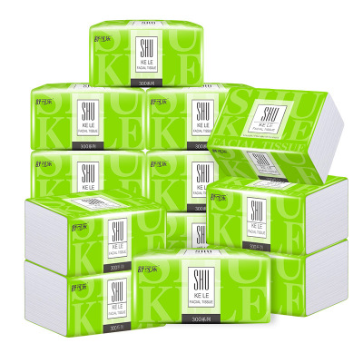 舒可乐抽纸整箱原生木浆餐巾纸单包280张家庭装面巾纸卫生纸纸抽 4包袋装