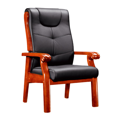 臻远ZY-7650办公会议椅办公皮椅电脑椅 黑色西皮