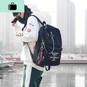 书包男女同款韩版原 高中学生校园街拍时尚潮流帆布背包双肩包NEW LAKE