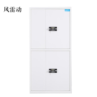 风雷动钢制密码文件柜保险柜铁皮资料柜通双节白色密码锁420*900*1850