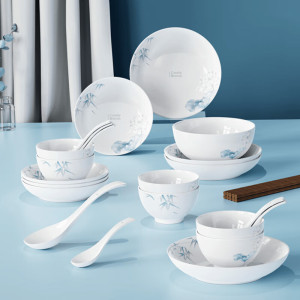 康宁 竹露荷风餐具28头 CB-TC005-TG/KZ