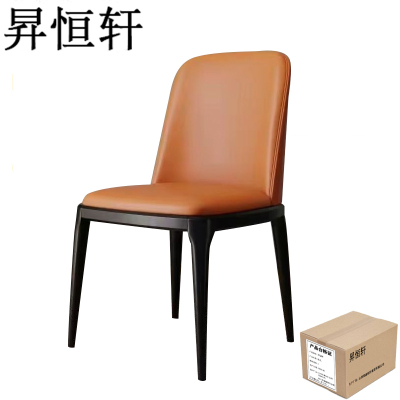 昇恒轩 餐椅高端软包靠背椅椅子 SHX-293 琥珀棕/把