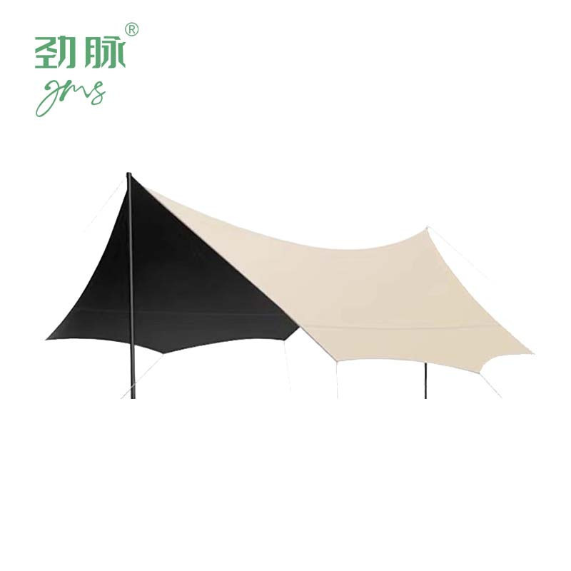 劲脉 露营黑胶天幕 蝶形六角-500*430*220CM 顶