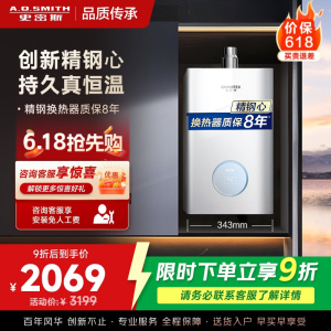 AO史密斯佳尼特13升燃气热水器佳尼特 小体积 不锈钢换热器8年包换 恒温大水量 抗风防冻 JSQ26-TCA1