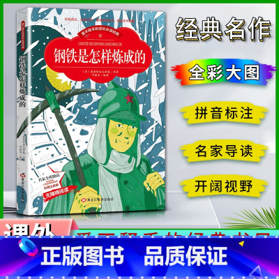 钢铁是怎样炼成的 [正版]爱不释手的成长经典钢铁是怎样炼成的奥斯特洛夫斯基著名家全程助读快乐阅读打造经典阅读典范彩图注音