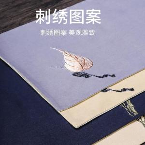 家柏饰(CORATED)棉麻茶席家用刺绣茶垫中国风桌旗复古布垫功夫茶道配件饰品Z