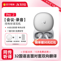 科大讯飞(iFLYTEK)同声传译耳机Pro2 幻影银 面对面翻译 会议耳机无线蓝牙耳机 入耳式 录音转文字