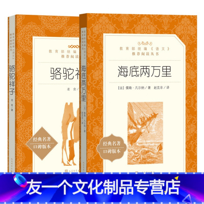 [友一个正版]海底两万里+骆驼祥子 人民文学出版社 新版 2册/语文老师丛书/语文课程标准书目