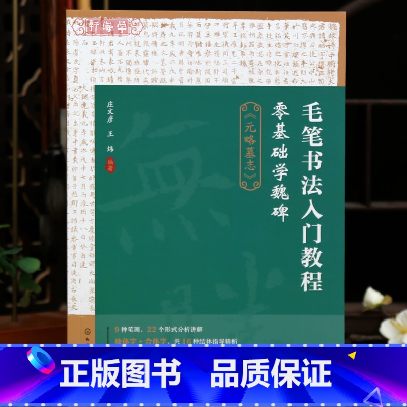 元略墓志 [正版]学海轩元略墓志毛笔书法入门教程零基础学魏碑9种笔画22个形式分析讲解16种结体指导解析作品中堂对联团扇