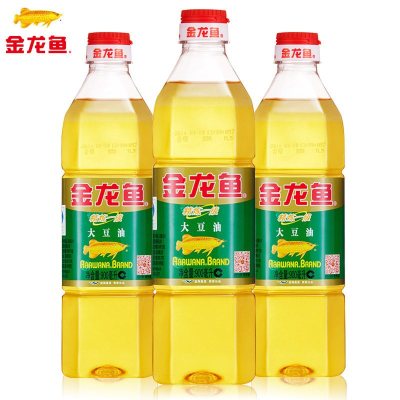 金龙鱼精炼一级大豆油900ml*3食用油大豆油