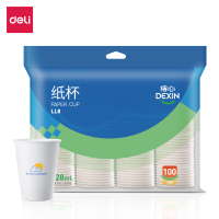 得力得心LL8纸杯228mL(白色)/(100只/袋)