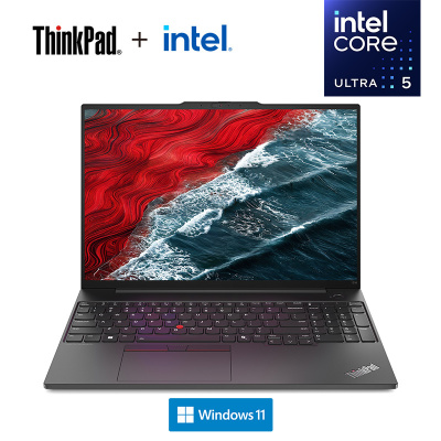 ThinkPad E16 24CD AI 2024 经典商务本 16英寸笔记本电脑 定制英特尔酷睿Ultra 5 125H 64G内存 1T固态 锐炫Arc显卡 2.5K高色域 黑