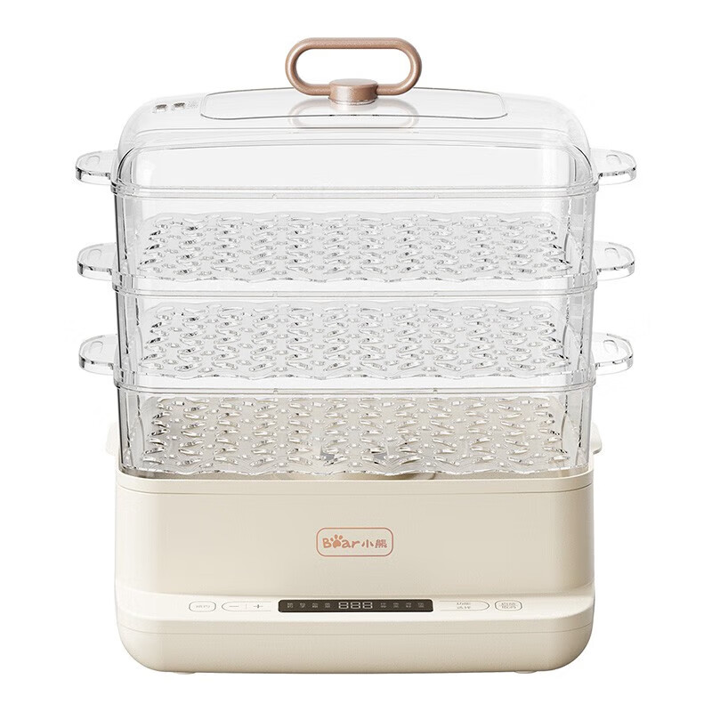 小熊(Bear)电蒸锅 蒸蛋器 家用蒸锅蒸包子 三层容量电蒸笼 12L [PC蒸盘]DZG-CA2D1