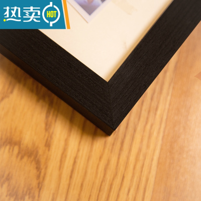 敬平diy相框挂墙拍立得打印洗照片情侣定制拼图生日礼物实木框架摆台 黑色实木 相框[43*62cm]+60张3寸照片+精