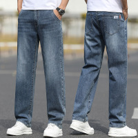 春夏新款宽松直筒牛仔裤男新疆棉休闲商务大码 通勤日常 男裤潮牌