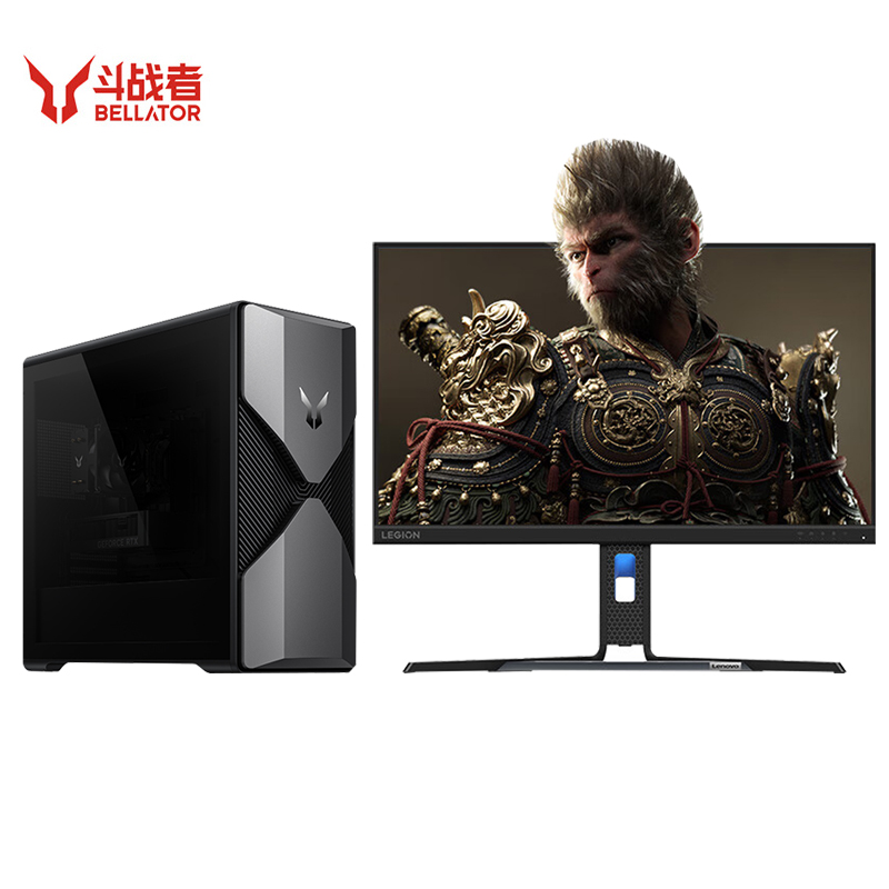 联想(Lenovo)来酷斗战者锋7000游戏台式电脑(i5-12400F RTX3050 6G显卡 16G 512G固态硬盘)23.8英寸显示器 游戏设计商用家用办公