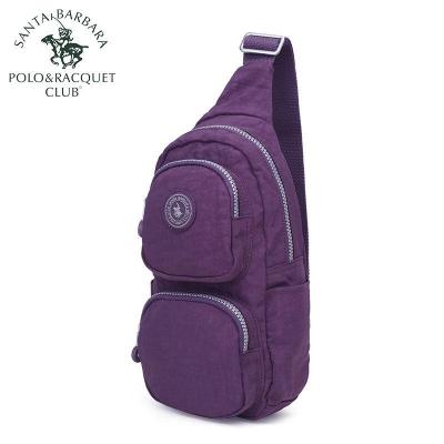特价-圣大保罗小胸包女斜跨运动百搭简约休闲尼龙帆布时尚正品新款正品学生礼物新年礼物紫色