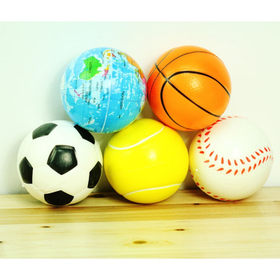 ZXZ直径6.3厘米软体弹力球儿童迷你足球篮球小球幼儿园玩具道具球