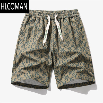 HLCOMAN夏季短裤男欧货潮牌2025新款冰丝运动五分裤子宽松休闲青少年中裤