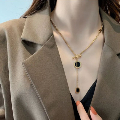 罗马数字长款毛衣链2022秋冬新款小众百搭高端配饰挂件项链女送女朋友老婆情人节七夕生日礼物