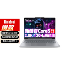 ThinkPad Thinkbook14+ 01CD 2025款 办公设计学生游戏本14英寸商务手提笔记本电脑 Core5-220H 32G内存 1T固态 2.8K超清