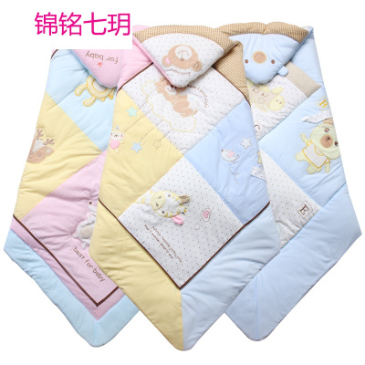锦铭七玥新生儿包被棉婴儿抱被秋冬抱毯韩式加厚款被子襁褓包巾宝宝用品