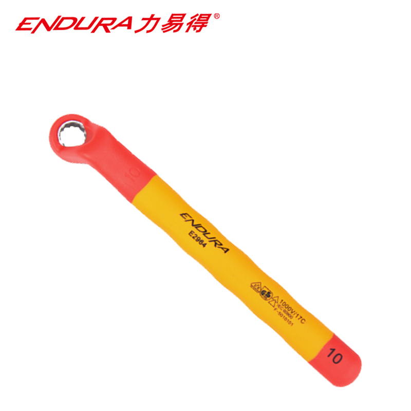 力易得(ENDURA) 双色VDE绝缘梅花扳手 电工扳手 21mm E2974 1把(货期3-5天)
