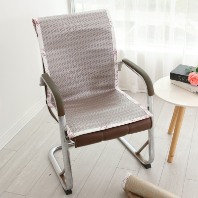 美帮汇冰藤连体长垫防滑老板椅椅垫办公室椅子垫垫连体垫坐垫办公室椅垫