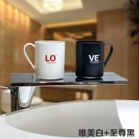 创意洗漱口杯家用刷牙杯子简约牙缸套装情侣一对漱口杯可爱牙刷杯 三维工匠 唯+至尊黑(love杯)洗漱杯