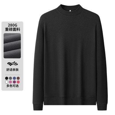 JEEP SPIRIT休闲长袖卫衣情侣秋季无帽圆领套头衫宽松针织运动上衣