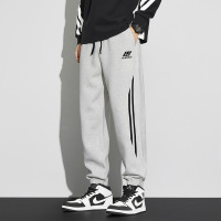 |港风简约可定制新华棉针织束脚潮牌休闲宽松男青少年长裤