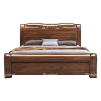 洛诗莲 (RoyceLand) 胡桃木实木床1.8米双人床