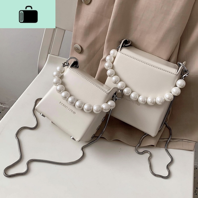 韩版百搭小包包女2020新款潮时尚珍珠手提包夏天小清新简约斜挎包NEW LAKE女士单肩包